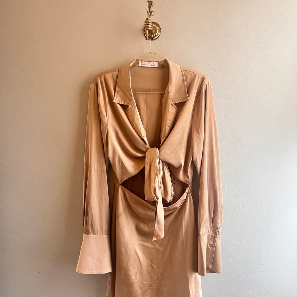 Elegant Tie-Front Dress